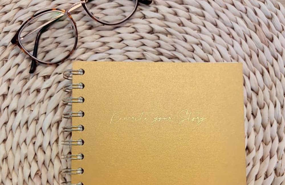 MyblueprintVF - Planner Non daté Rewrite Your Story Agenda Rêves Développement Personnel Slow Living Semaine Hebdomadaire - Doré Pailleté_1
