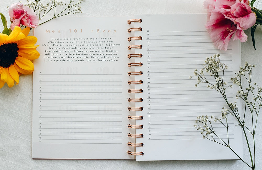 MyblueprintVF - Planner Non Daté Rewrite Your Story Agenda Rêves Développement Personnel Slow Living Semaine Hebdomadaire - 101 Reves