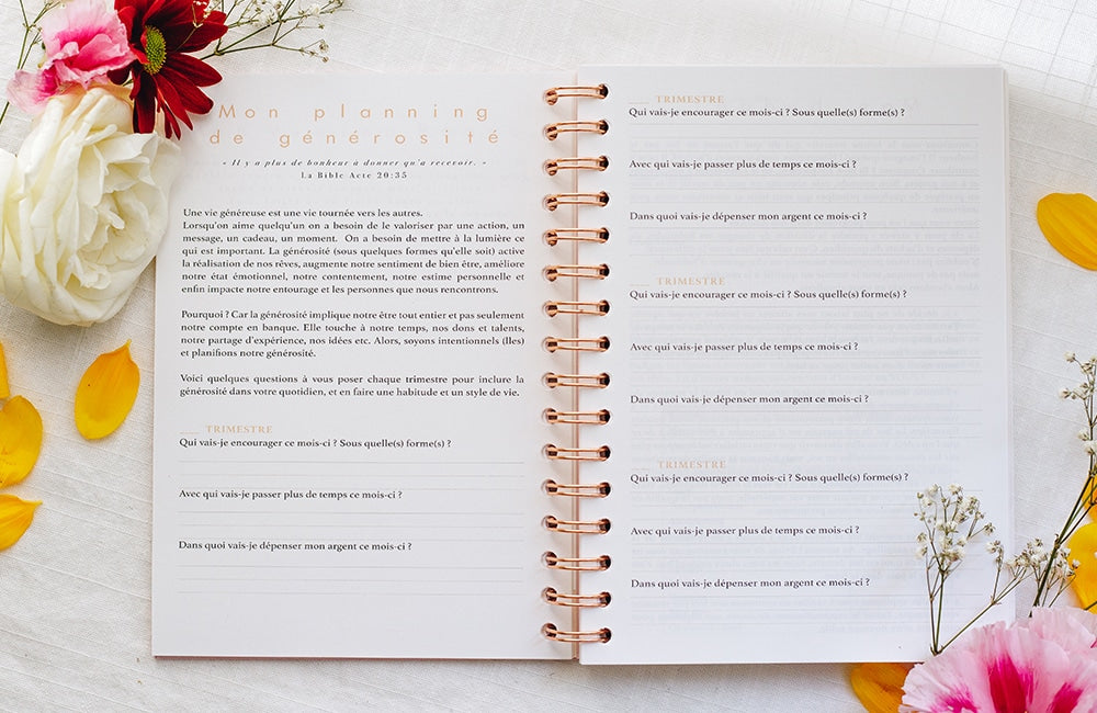 MyblueprintVF - Planner Non Daté Rewrite Your Story Agenda Rêves Développement Personnel Slow Living Semaine Hebdomadaire - Planning Generosité