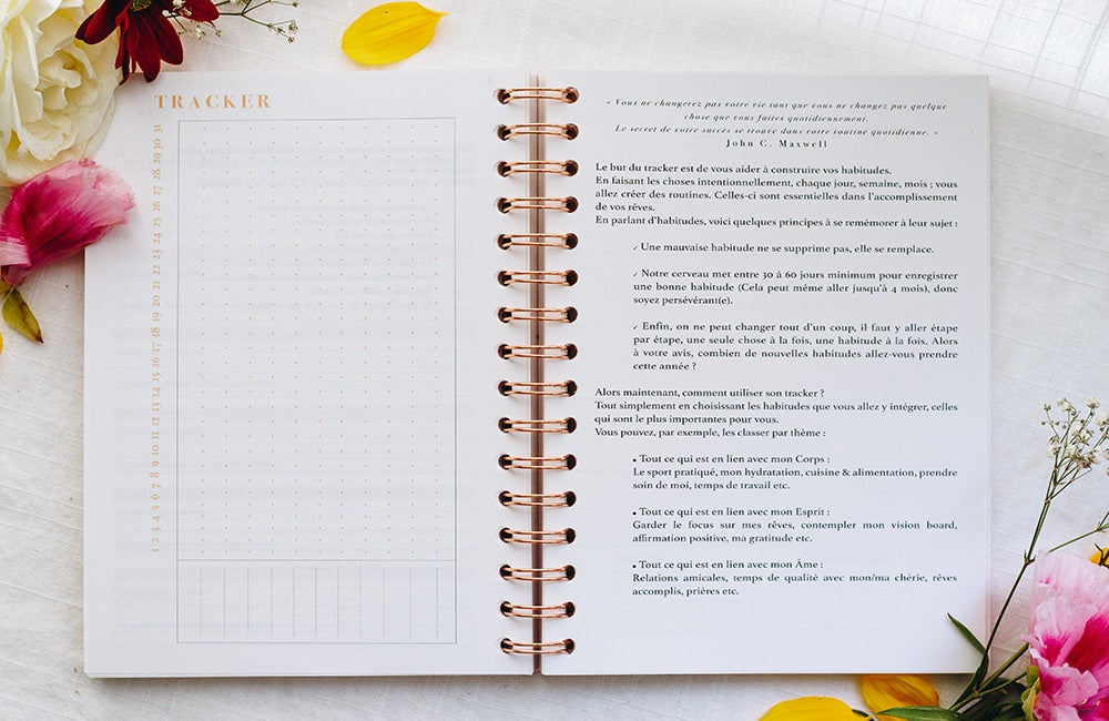 MyblueprintVF - Planner Non Daté Rewrite Your Story Agenda Rêves Développement Personnel Slow Living Semaine Hebdomadaire - Tracker