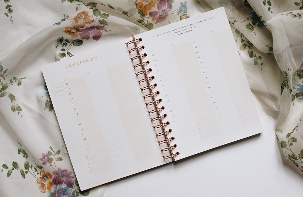 MyblueprintVF - Planner Non Daté Rewrite Your Story Agenda Rêves Développement Personnel Slow Living Semaine Hebdomadaire - Vue Hebdomadaire