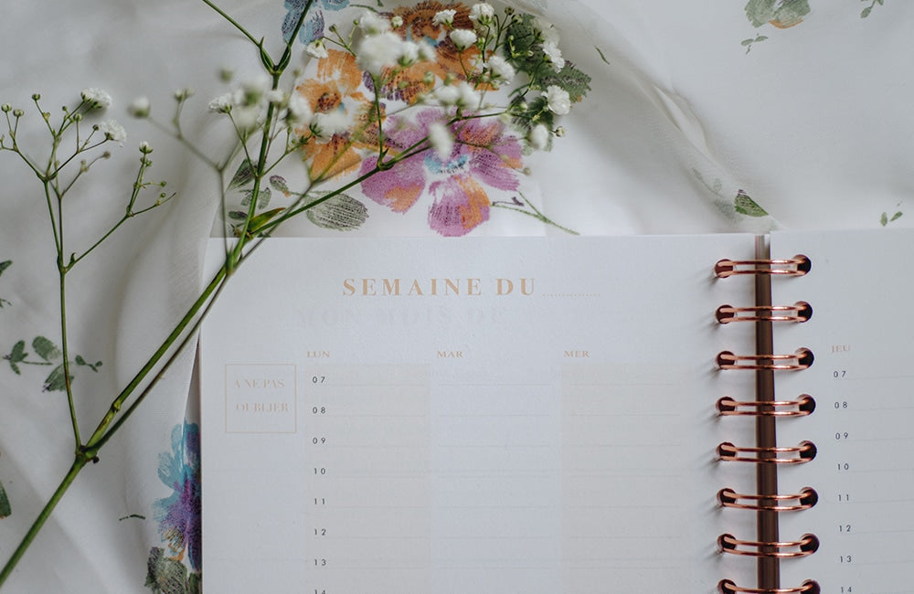 MyblueprintVF - Planner Non Daté Rewrite Your Story Agenda Rêves Développement Personnel Slow Living Semaine Hebdomadaire - Vue Hebdomadaire
