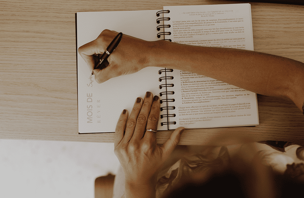 MyblueprintVF - Planner Non Daté Rewrite Your Story Agenda Rêves Développement Personnel Slow Living Semaine Hebdomadaire - thematique mensuelle
