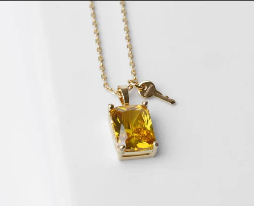 Collier pierre précieuse & mini-clé