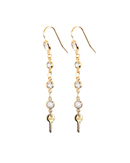 Boucles d’oreilles pendantes Dream aux cristaux scintillants