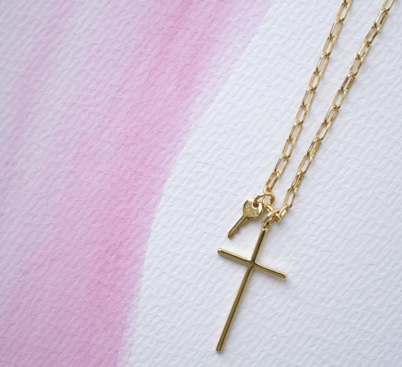 Giving keys – Collier Mini Clef & Grande Croix
