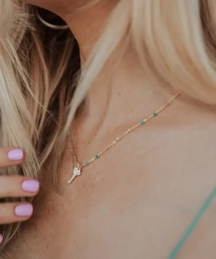 Collier en perles rainbow