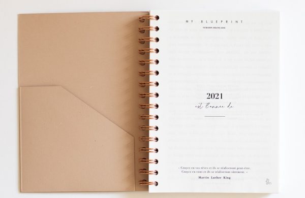 MyblueprintVF - Planner 2021 Rewrite Your Story Agenda Rêves Développement Personnel Slow Living page1