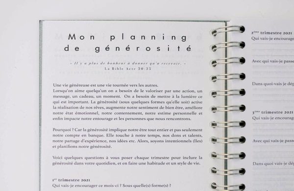 MyblueprintVF - Planner 2022 Rewrite Your Story interieur generosite Agenda Rêves Développement Personnel Slow Living