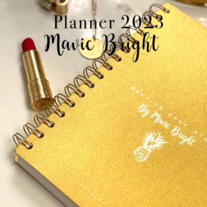 MyblueprintVF - Planner 2023 Rewrite Your Story Rose x Mavicbright Couverture Agenda Rêves Développement Personnel Slow Living